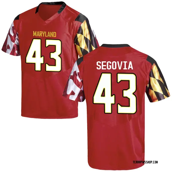 Game Men's Brenden Segovia Maryland Terrapins Under Armour Football College Jersey - Red