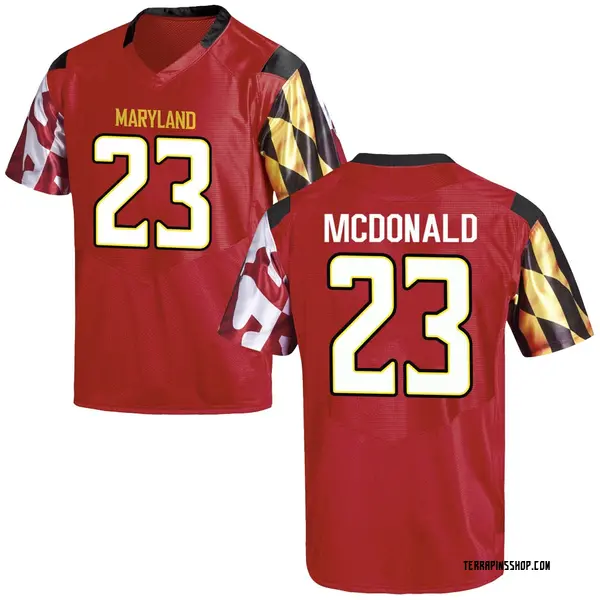 Game Men's Colby McDonald Maryland Terrapins Under Armour Football College Jersey - Red