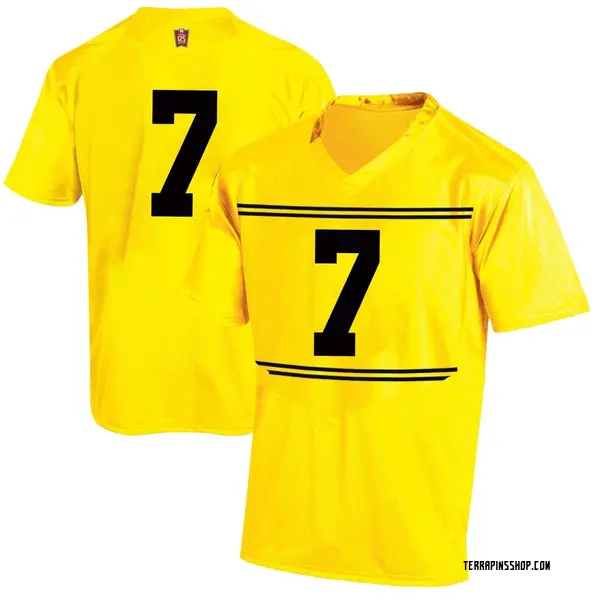 Game Men's Dontay Demus Jr Maryland Terrapins Under Armour Football College Jersey - Gold