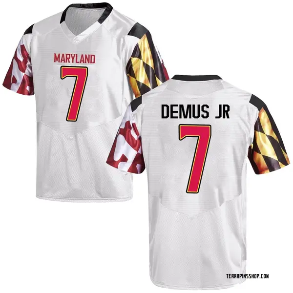 Game Men's Dontay Demus Jr Maryland Terrapins Under Armour Football College Jersey - White