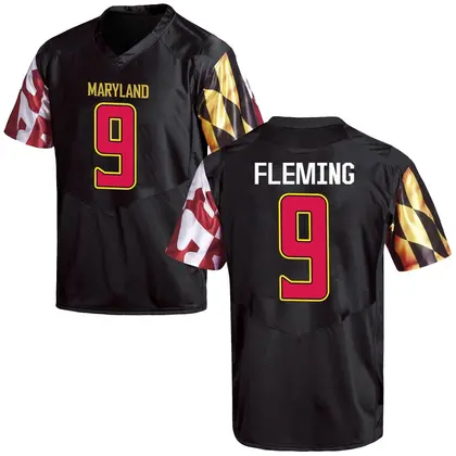 Game Men's Dorian Fleming Maryland Terrapins Football College Jersey - Black