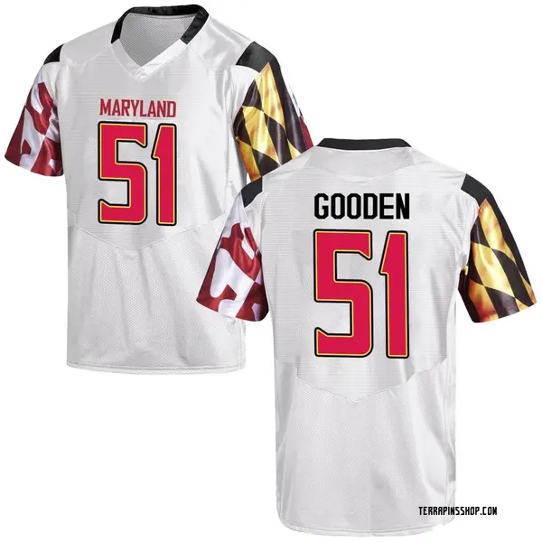 Game Men's Dylan Gooden Maryland Terrapins Under Armour Football College Jersey - White