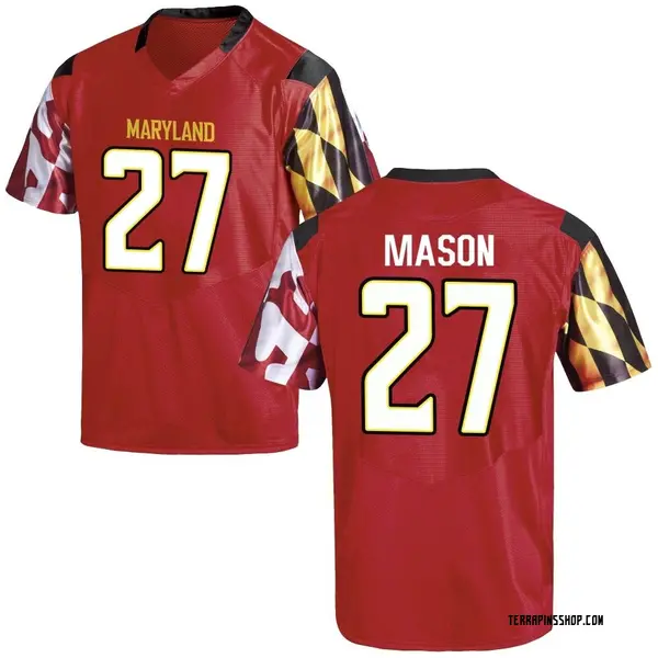 Game Men's Eli Mason Maryland Terrapins Under Armour Football College Jersey - Red