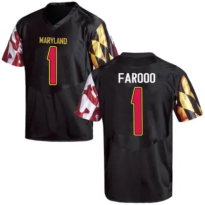 Game Men's Jalil Farooq Maryland Terrapins Football College Jersey - Black
