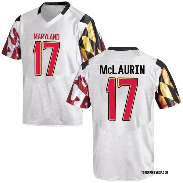 Game Men's Josiah McLaurin Maryland Terrapins Under Armour Football College Jersey - White