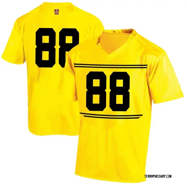 Game Men's Khalid Jones Maryland Terrapins Under Armour Football College Jersey - Gold
