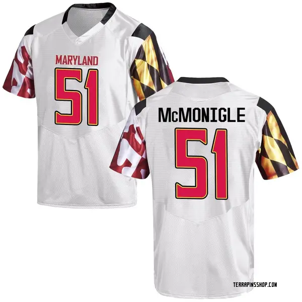 Game Men's Michael McMonigle Maryland Terrapins Under Armour Football College Jersey - White