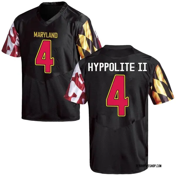 Game Men's Ruben Hyppolite II Maryland Terrapins Under Armour Football College Jersey - Black