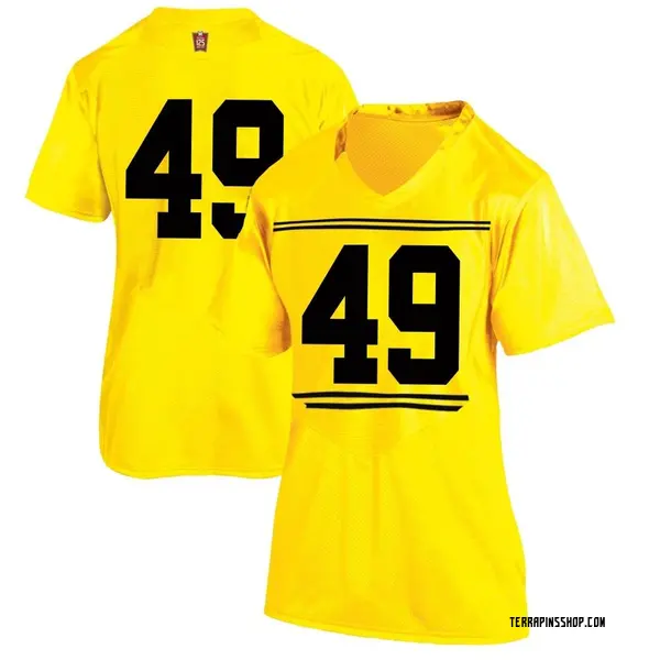 Game Women's Chris Wells Maryland Terrapins Under Armour Football College Jersey - Gold
