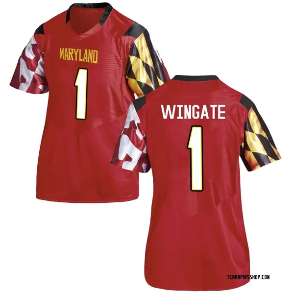 Game Women's Daniel Wingate Maryland Terrapins Under Armour Football College Jersey - Red