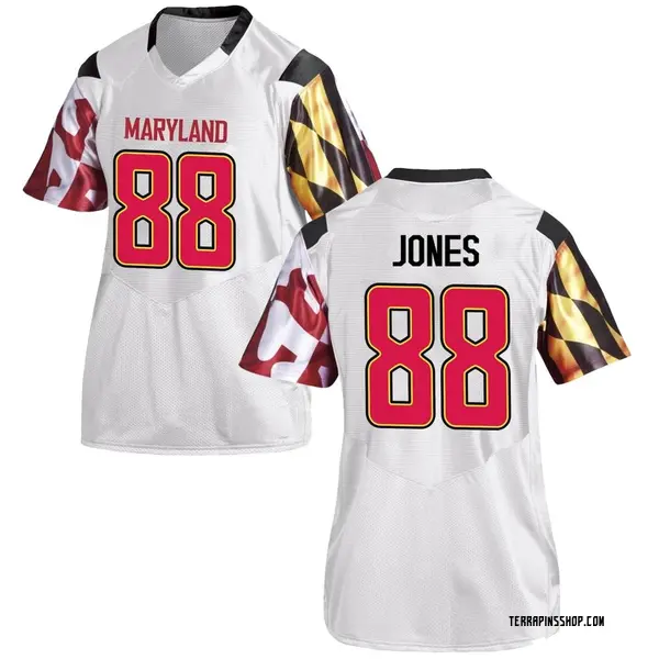Game Women's Khalid Jones Maryland Terrapins Under Armour Football College Jersey - White