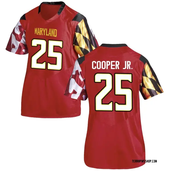 Game Women's Ricardo Cooper Jr. Maryland Terrapins Under Armour Football College Jersey - Red