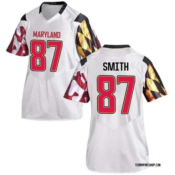 Game Women's Robert Smith Maryland Terrapins Under Armour Football College Jersey - White