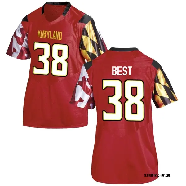 Game Women's Taylor Best Maryland Terrapins Under Armour Football College Jersey - Red