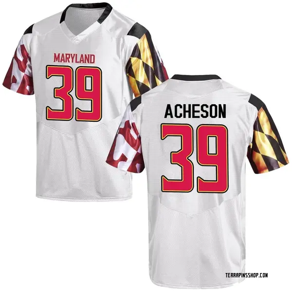 Game Youth Ryne Acheson Maryland Terrapins Under Armour Football College Jersey - White