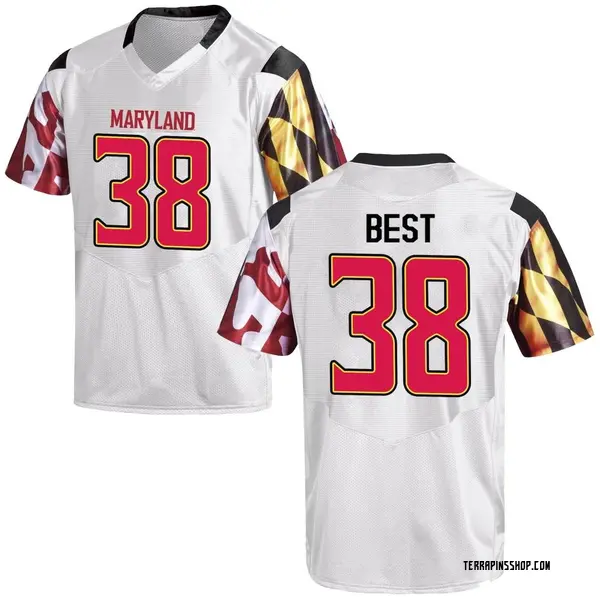 Game Youth Taylor Best Maryland Terrapins Under Armour Football College Jersey - White