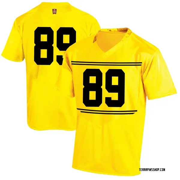 Replica Men's AJ Szymanski Maryland Terrapins Under Armour Football College Jersey - Gold