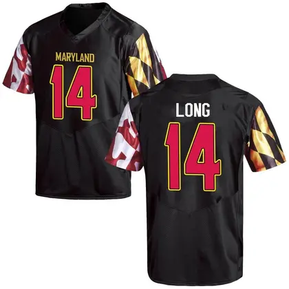Replica Men's Champ Long Maryland Terrapins Football College Jersey - Black