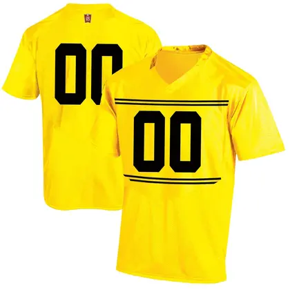 Replica Men's Custom Maryland Terrapins Football College Jersey - Gold