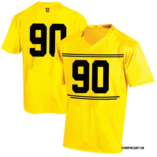 Replica Men's Delmar White Maryland Terrapins Under Armour Football College Jersey - Gold