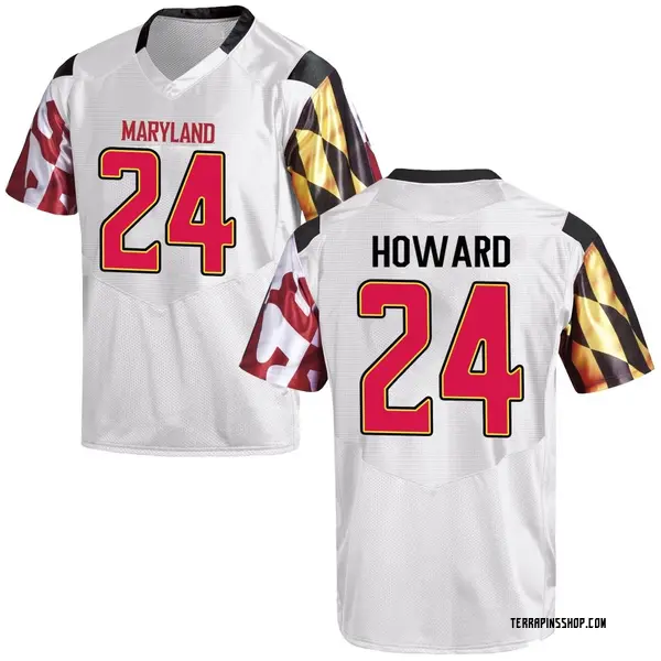 Replica Men's Iverson Howard Maryland Terrapins Under Armour Football College Jersey - White