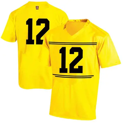 Replica Men's Khristian Martin Maryland Terrapins Football College Jersey - Gold