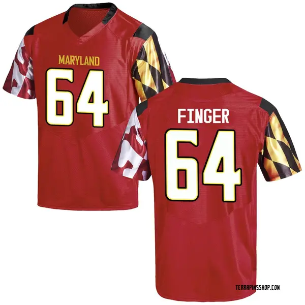 Replica Men's Marcus Finger Maryland Terrapins Under Armour Football College Jersey - Red