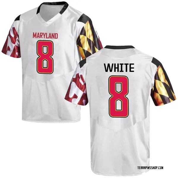 Replica Men's Mekhai White Maryland Terrapins Under Armour Football College Jersey - White
