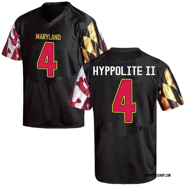 Replica Men's Ruben Hyppolite II Maryland Terrapins Under Armour Football College Jersey - Black
