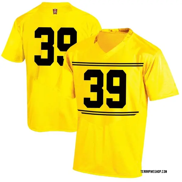 Replica Men's Ryne Acheson Maryland Terrapins Under Armour Football College Jersey - Gold