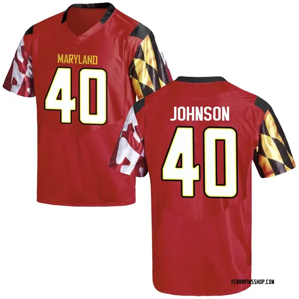 Replica Men's Taizse Johnson Maryland Terrapins Under Armour Football College Jersey - Red