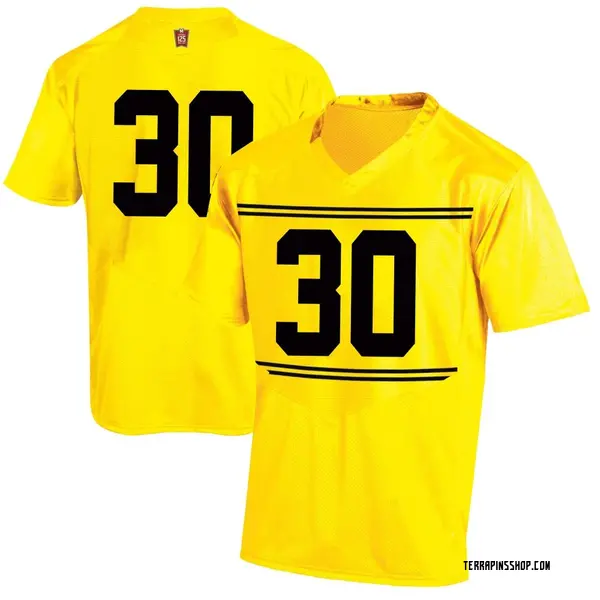 Replica Men's Travares Daniels Ii Maryland Terrapins Under Armour Football College Jersey - Gold
