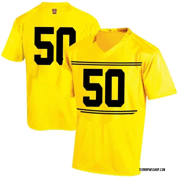 Replica Men's Trevor Szymanski Maryland Terrapins Under Armour Football College Jersey - Gold