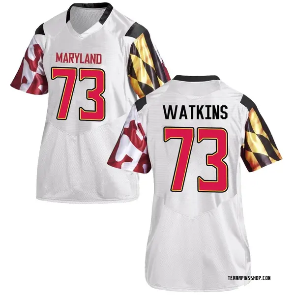 Replica Women's Davon Watkins Maryland Terrapins Under Armour Football College Jersey - White