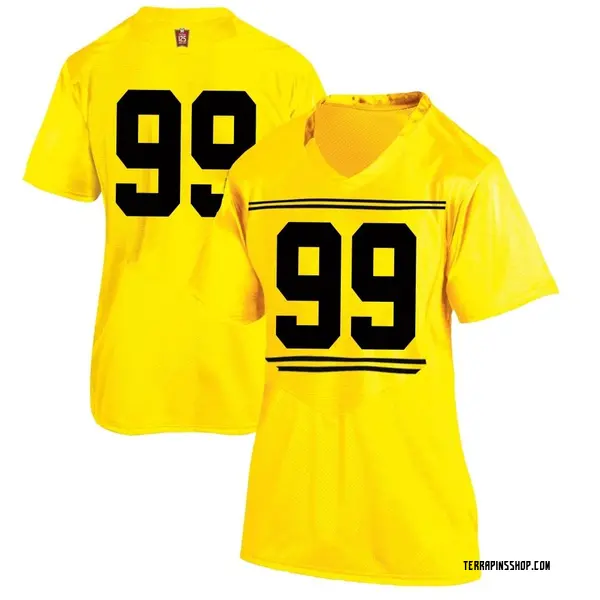Replica Women's Dimitry Nicolas Maryland Terrapins Under Armour Football College Jersey - Gold