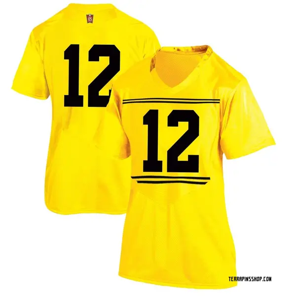 Replica Women's Khristian Martin Maryland Terrapins Under Armour Football College Jersey - Gold