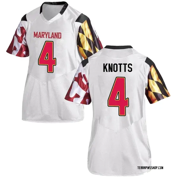 Replica Women's Shaleak Knotts Maryland Terrapins Under Armour Football College Jersey - White