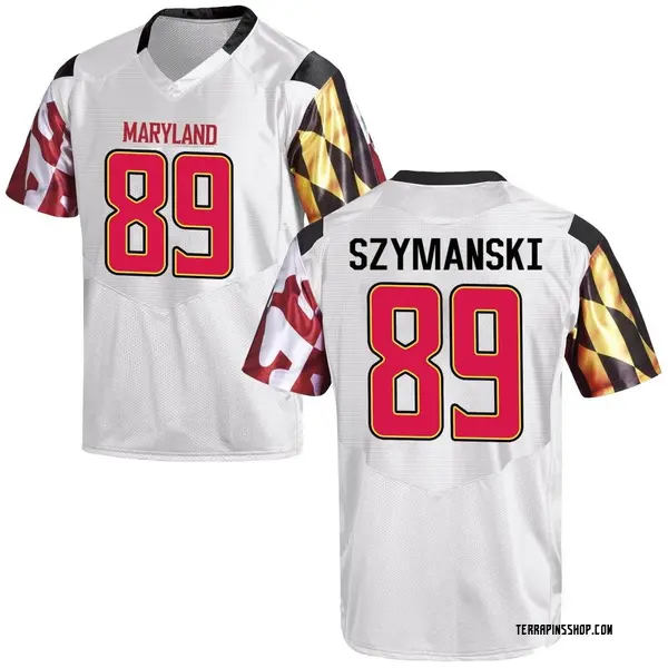 Replica Youth AJ Szymanski Maryland Terrapins Under Armour Football College Jersey - White