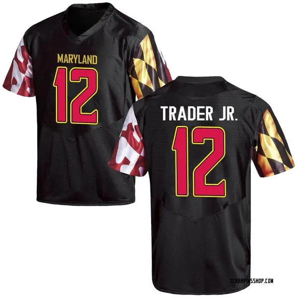 Replica Youth Dante Trader Jr. Maryland Terrapins Under Armour Football College Jersey - Black