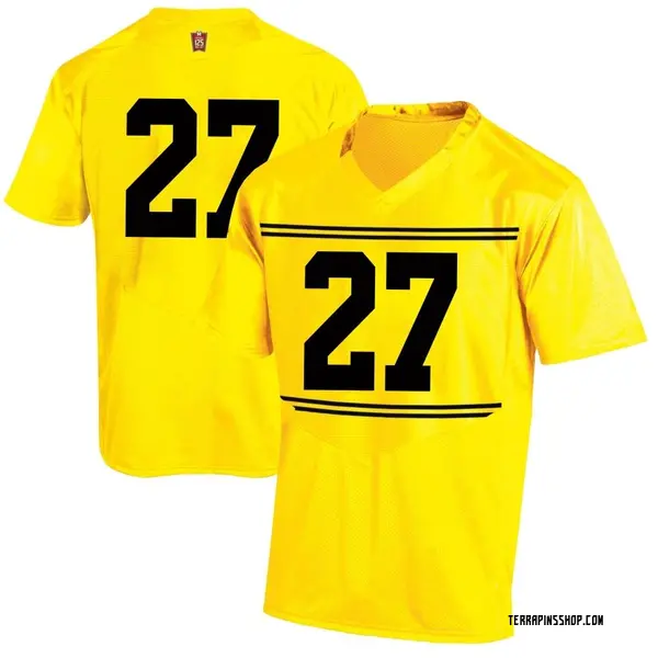 Replica Youth Eli Mason Maryland Terrapins Under Armour Football College Jersey - Gold