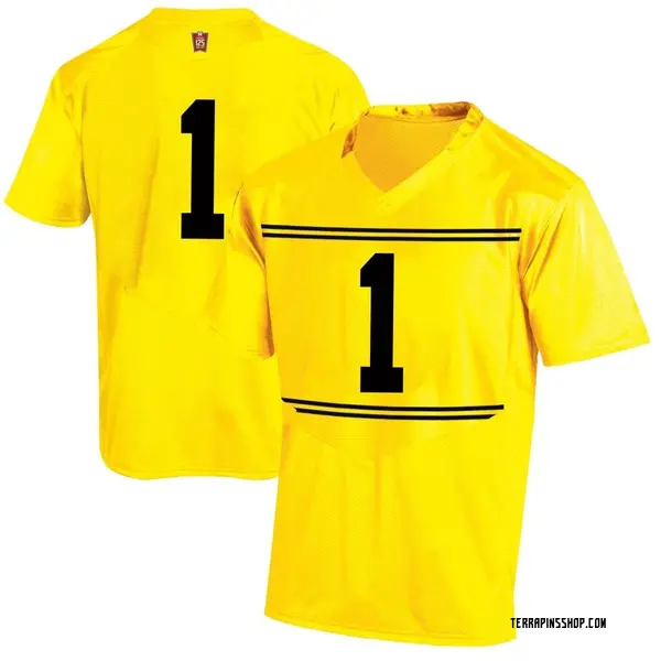 Replica Youth Kaden Prather Maryland Terrapins Under Armour Football College Jersey - Gold