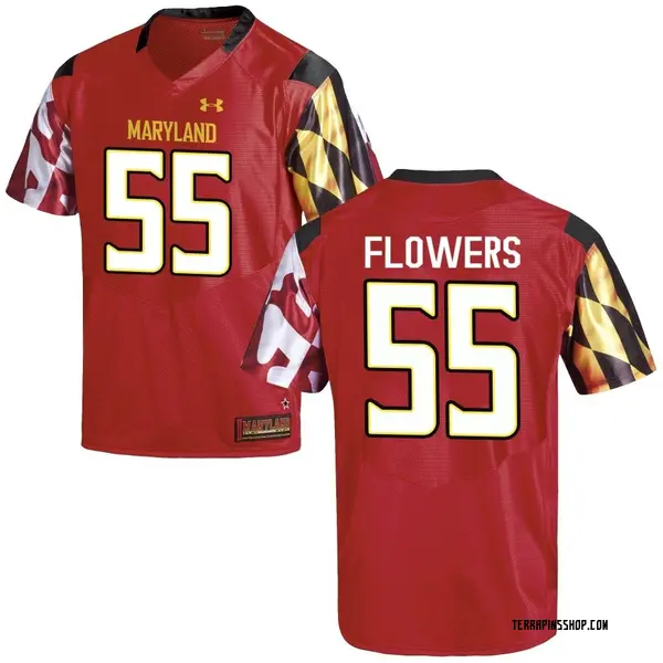 Replica Youth Keion Flowers Maryland Terrapins Under Armour Football College Jersey - Red