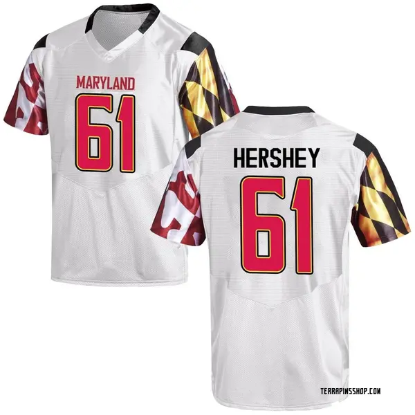 Replica Youth Michael Hershey Maryland Terrapins Under Armour Football College Jersey - White