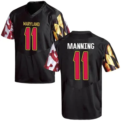Replica Youth Ryan Manning Maryland Terrapins Football College Jersey - Black