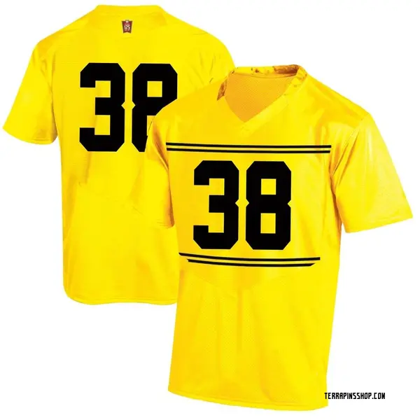 Replica Youth Taylor Best Maryland Terrapins Under Armour Football College Jersey - Gold