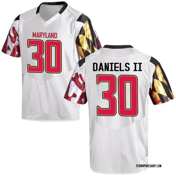 Replica Youth Travares Daniels Ii Maryland Terrapins Under Armour Football College Jersey - White