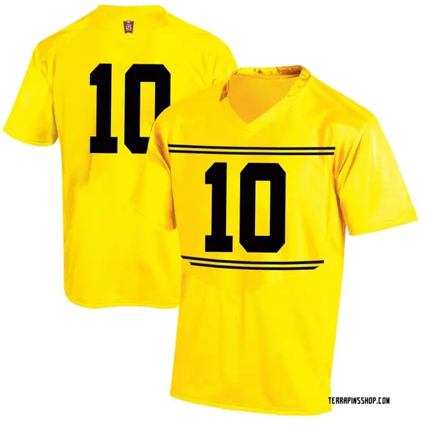 Replica Youth Zymear Smith Maryland Terrapins Under Armour Football College Jersey - Gold